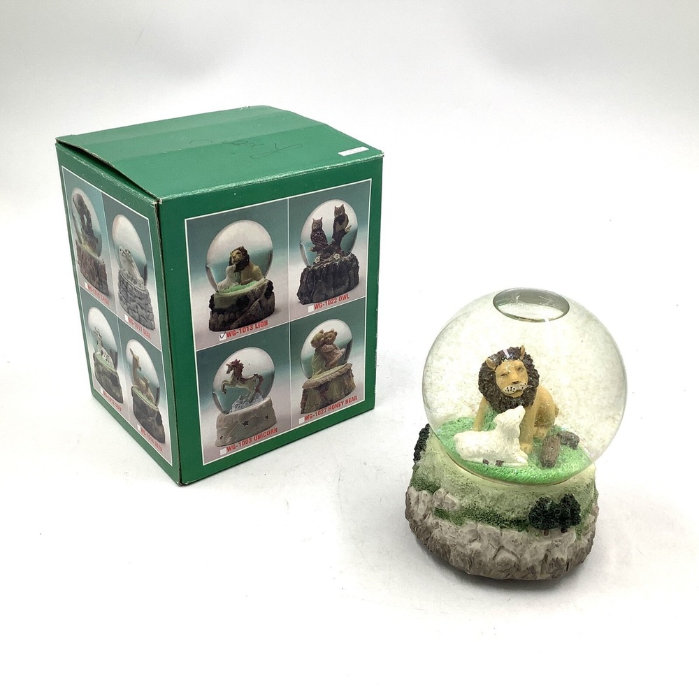 Lion and Sheep Music Box Plays Talk to the Animals original Box vintage‎